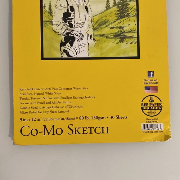 Bee Paper Company - Art Drawing Sketch Book/Notebook/Pad 9in.x 12in. 21 sheets - Picture 2 of 5
